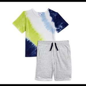 SPLENDID Kiwi Tie Dye Stripe Set Boys 18-24mo NWT